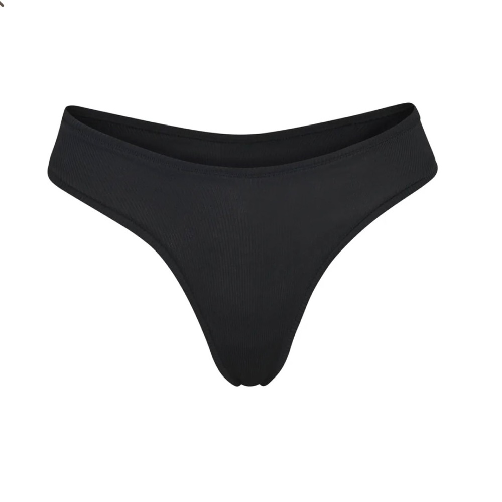 Skims cotton rib dipped front thongs 2 pack